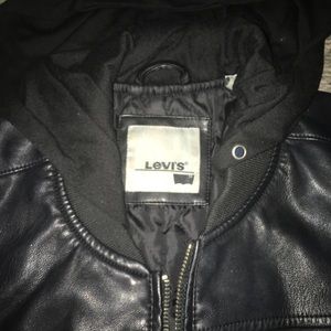 Levi's black faux leather jacket